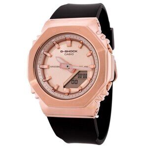 NWT Authentic Casio G-Shock Quartz Analog-Digital Rose Gold Dial Women's Watch